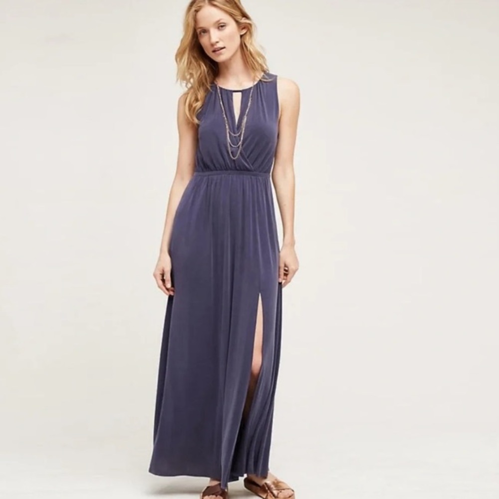 Anthropologie Moulinette Soeurs Sanna Sleeveless Maxi Dress Blue